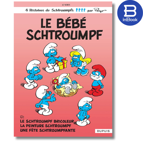 Sách truyện tranh tiếng Pháp - Les Schtroumpfs - Tome 12 - Le Bebe Schtroumpf