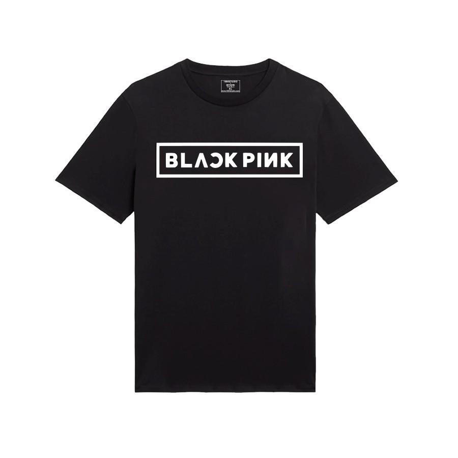 Áo Thun Unisex Form Rộng Black Pink - Áo Phông Cotton Đen Tay Ngắn - Tay Lỡ - FreeSize Vải Đẹp