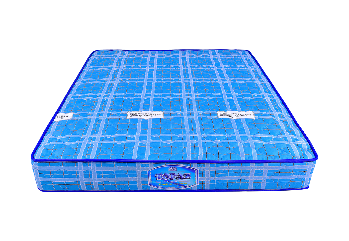 Nệm Lò Xo Topaz 2 Viền, Vải Cotton Hàn Việt Hải 180x200x25cm