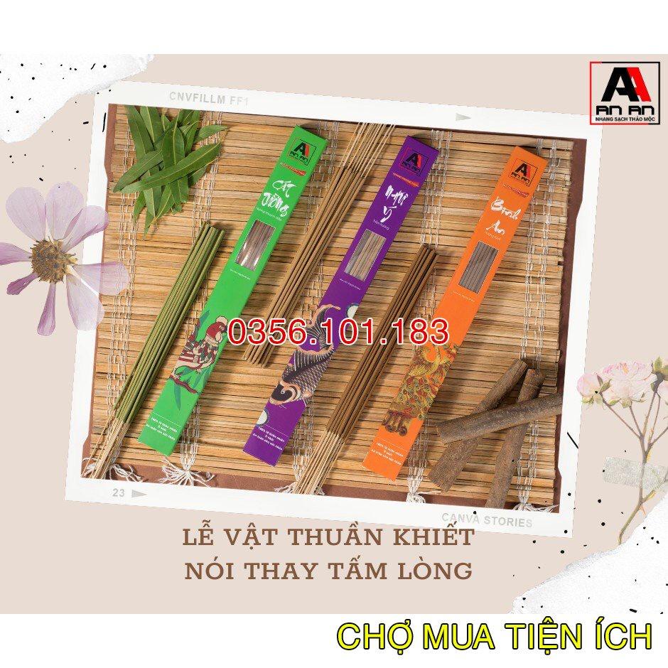 Hương Nhang Trầm Như Ý - Bình An Quế - Cát Tường Khuynh Diệp - 3 tấc 4 tấc 35 nén - Nhang Sạch Thảo Mộc AN AN