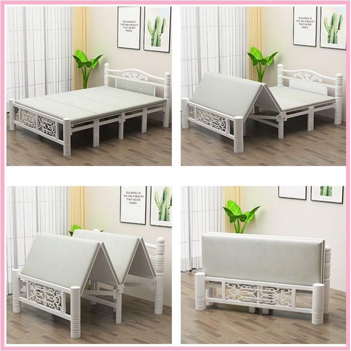 RE0674 Giường sắt gấp gọn 100x195cm - Giường xếp sắt 1.2m