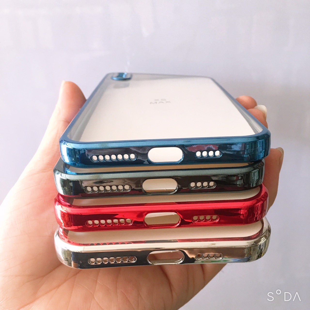 Ốp viền màu lưng trong cạnh vuông dành cho iPhone Xs Max chính hãng KST
