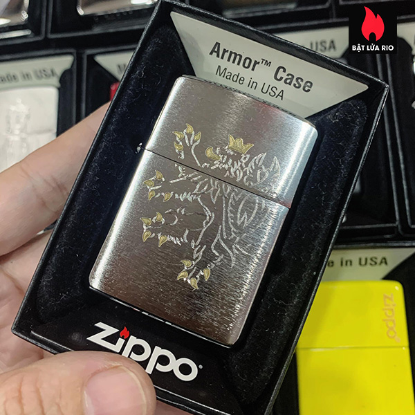 Bật Lửa Zippo 162 Armor Czech Lion