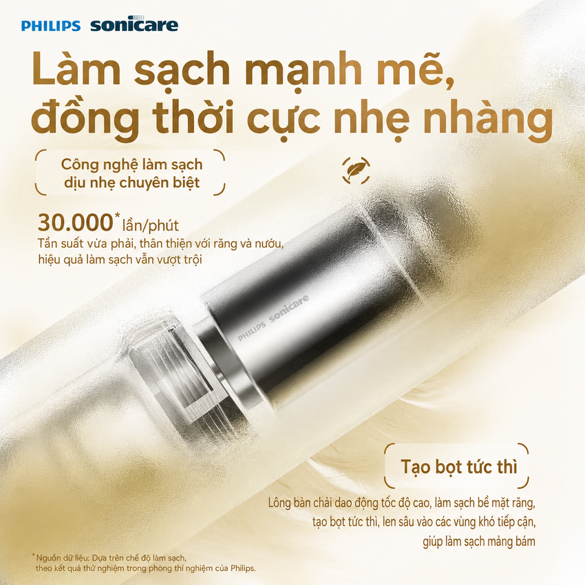 Bàn chải đánh răng điện Philips Sonicare Gentle Multi-effec Serial 3900 HX2491/01 - Hàng Chính Hãng