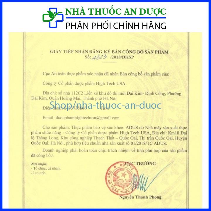 Viên uống giải độc mát gan ADUS tăng cường chức năng gan giảm nẩm ngứa mụn nhọt Hộp sắt 60 viên