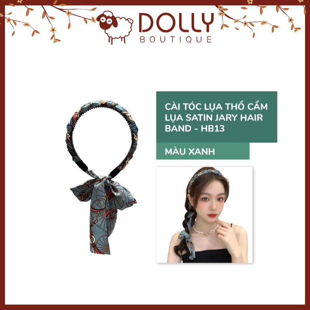 Cài tóc lụa thổ cẩm lụa satin Jary Hair Band - HB13