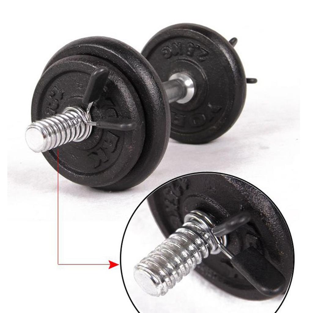 2x Barbell Spring Clamp 1'' Clips Quick Lock Collar Weight Bars Dumbbell Clips