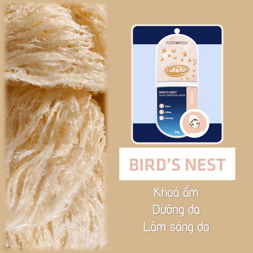 Mặt Nạ Cấp Nước Dưỡng Sáng, Tăng Độ Đàn Hồi Săn Chắc Da Foodaholic Bird's Nest Aqua Essential Mask 23g