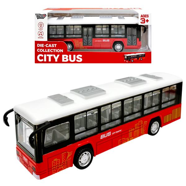 Đồ Chơi Mô Hình Xe Buýt Thành Phố Có Đèn Và Âm Thanh - Vecto VT0771B - Màu Đỏ