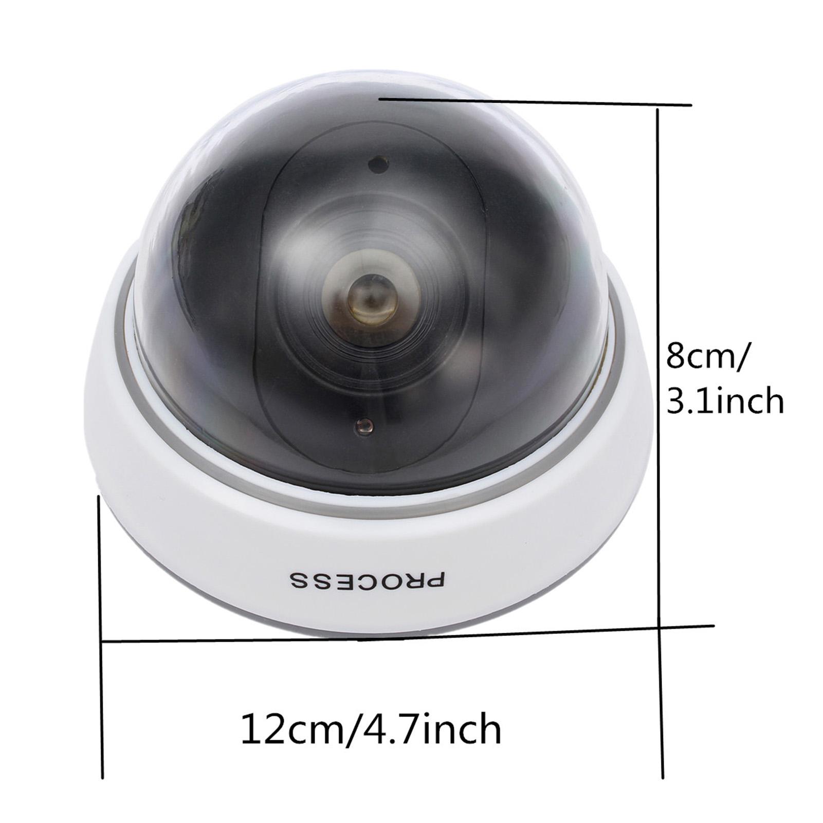 Camera hình mái vòm có đèn nhấp nháy đỏ trắng, sử dụng pin, chất liệu ABS cao cấp