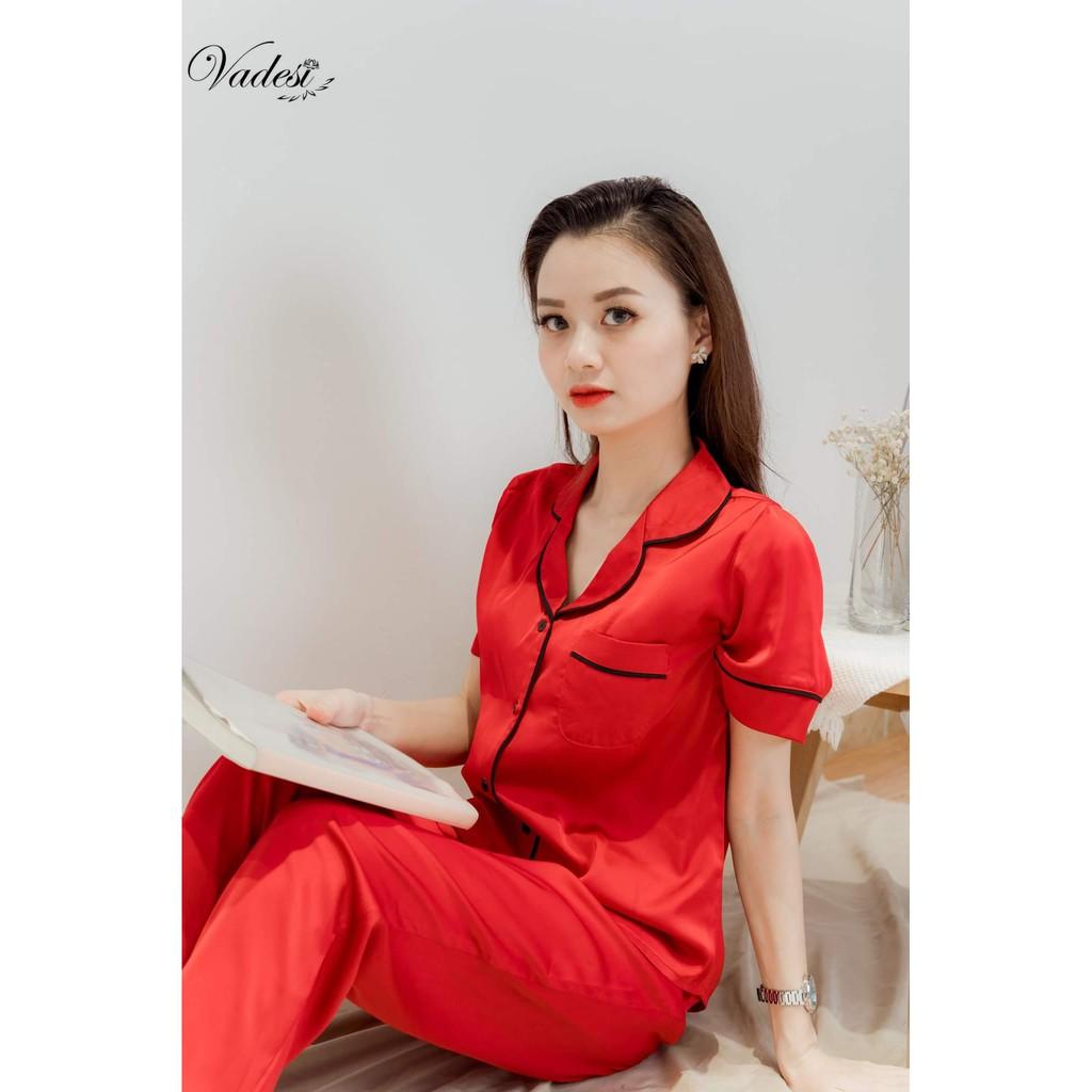 Bộ Pijama Lụa Cao Cấp, Pijama Nữ, Đồ Ngủ Đẹp, Bộ Mặc Nhà Vadesi - Thời Trang