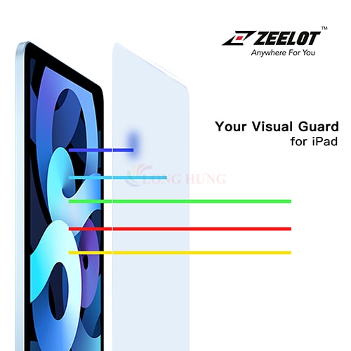 Dán màn hình cường lực chống tia xanh Zeelot iPad 10.2 inch - Hàng chính hãng