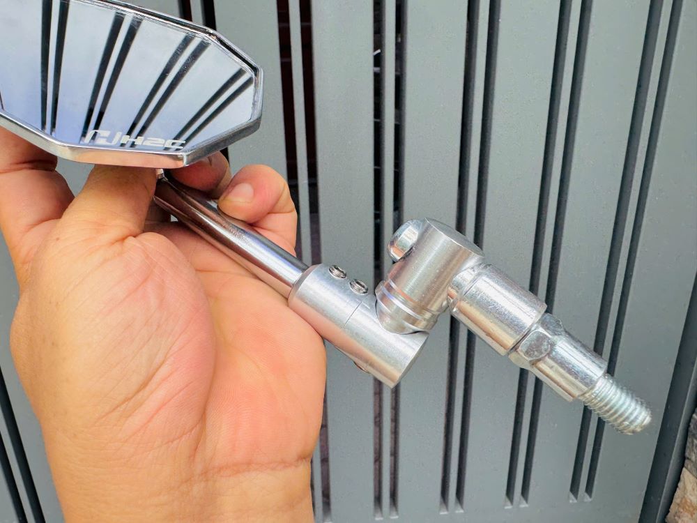 Kính nhôm đúc Xiken H2c V2 Kèm Chân Xoay gắn xe máy
