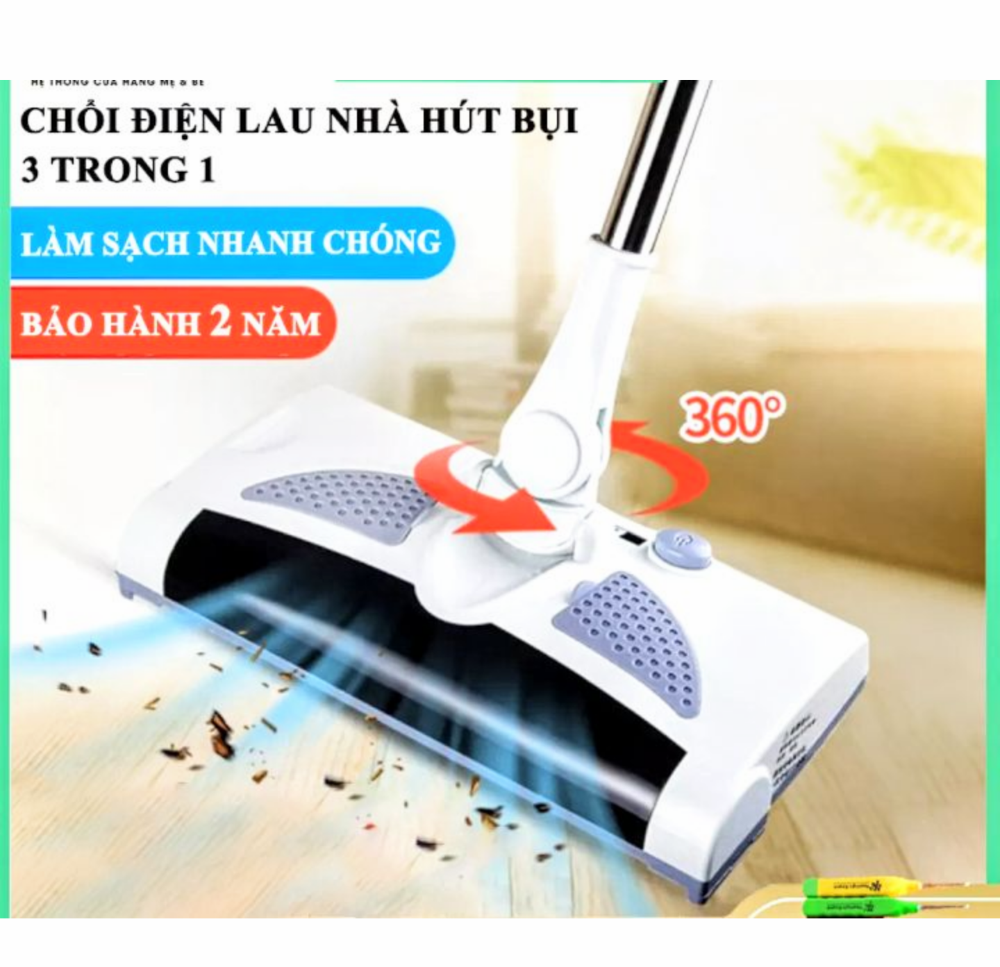 BỘ CHỔI ĐIỆN LAU NHÀ QUÉT DỌN DẸP NHÀ HÚT BỤI SIÊU SẠCH THÔNG MINH ĐA CHỨC NĂNG TIỆN DỤNG MẪU MỚI HÀNG CAO CẤP LOẠI TỐT