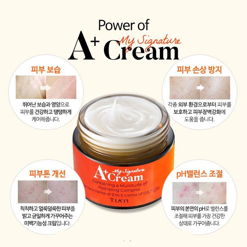 Kem Dưỡng  Da TIA'M My Signature A+ Cream 50ml (Phù hợp cho da khô)