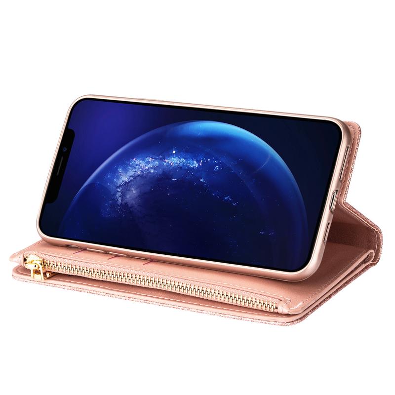 Bao da điện thoại mềm dạng ví lấp lánh cho Samsung S20 Ultra S10 Plus Note10 9