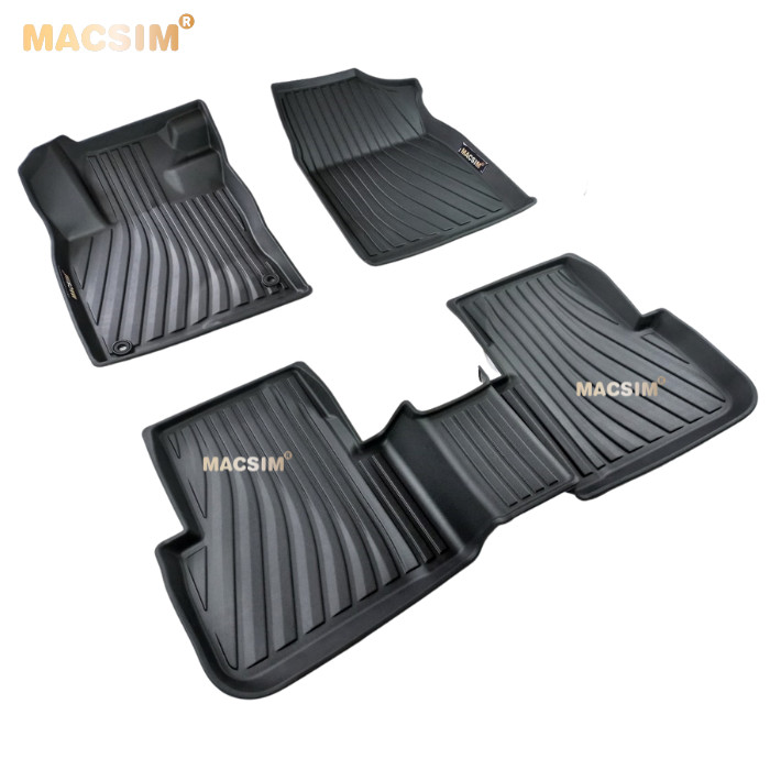 Thảm lót sàn xe ô tô Honda Civic 2022+ Nhãn hiệu Macsim chất liệu nhựa TPE cao cấp màu đen