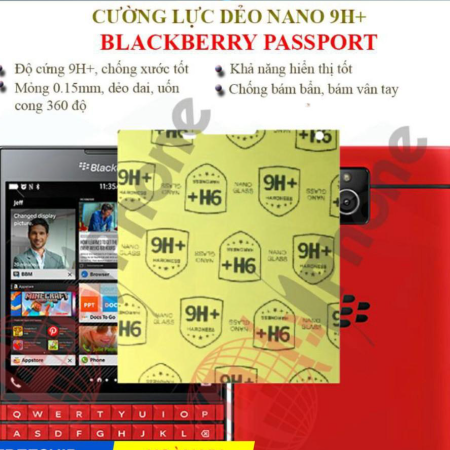 Dán cường lực dẻo nano dành cho Blackberry Passport