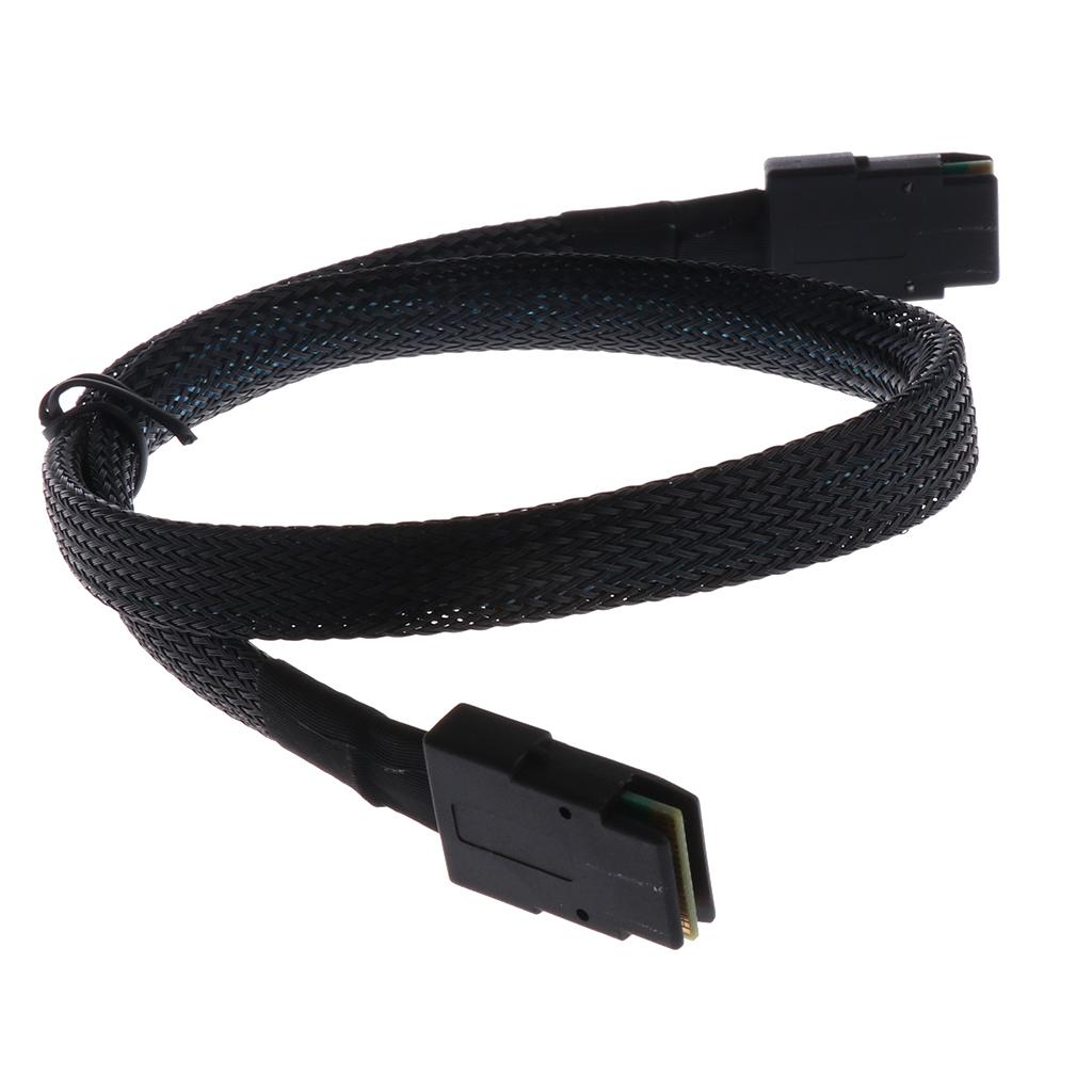 2Pcs Internal Mini SAS SFF 8087 to SFF 8087 36 Pin Cable, Male to Male 0.5M