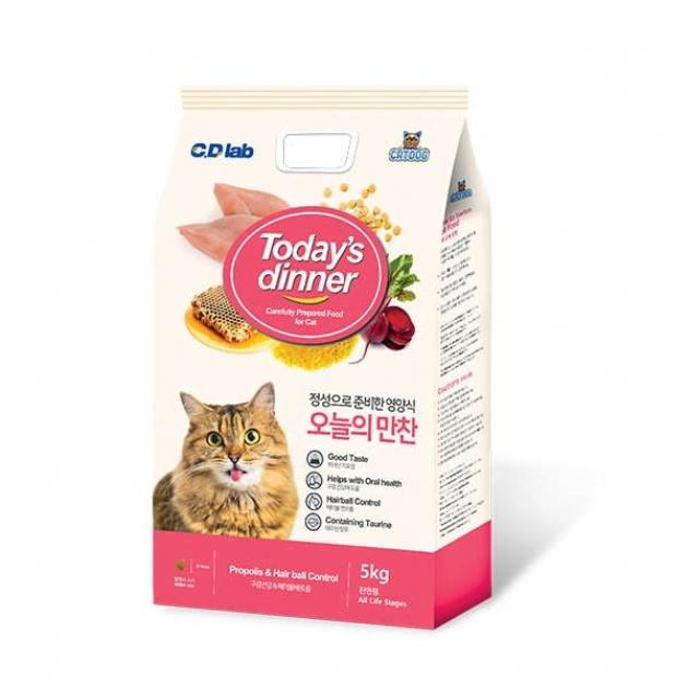 Hạt cho mèo Today's Dinner, Thức ăn cho mèo mọi lứa tuổi. Tăng cường và chăm sóc đề kháng, Tim mạch, Thị lực. Túi 1kg