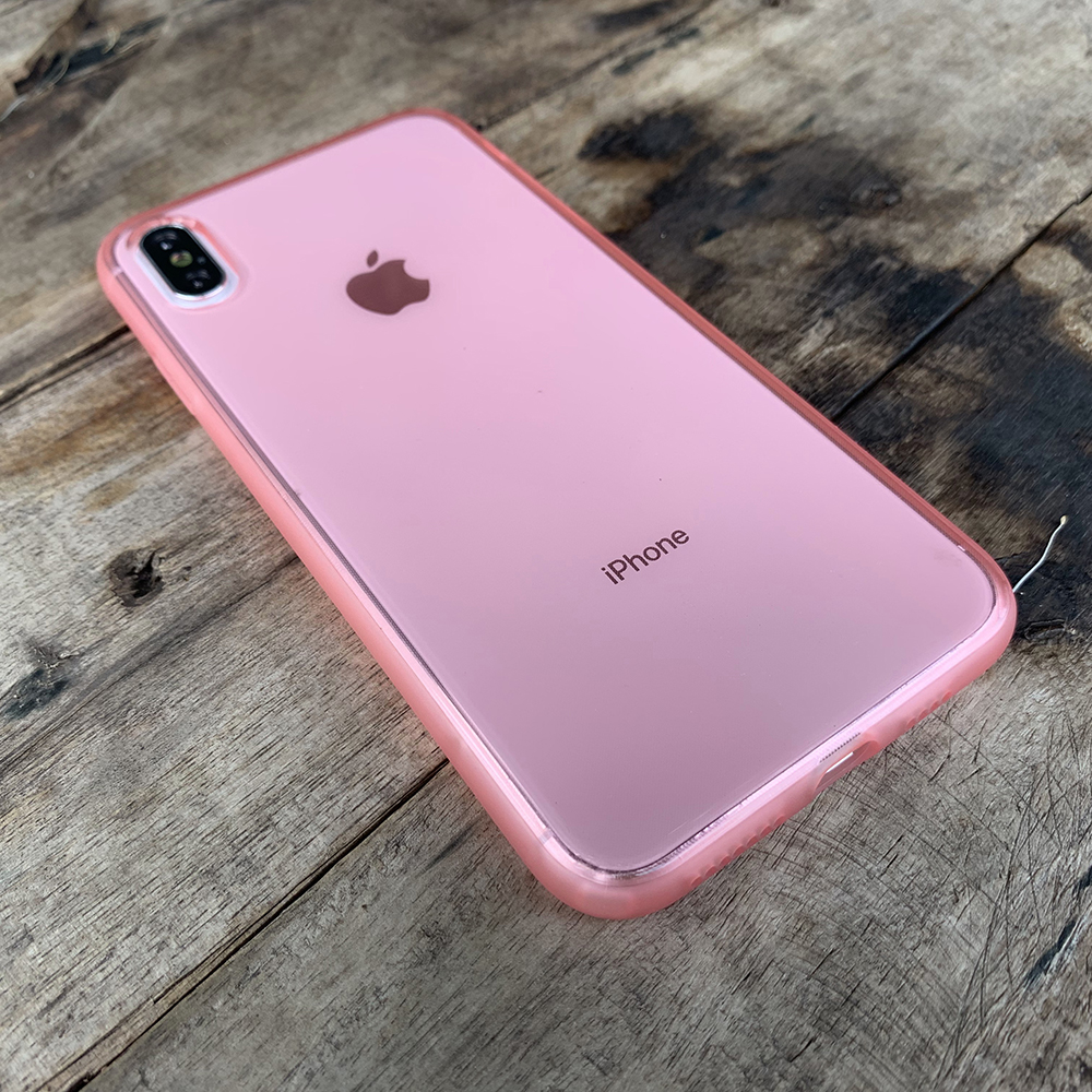 Ốp lưng dẻo cao cấp dành cho iPhone XS MAX - Màu hồng mờ