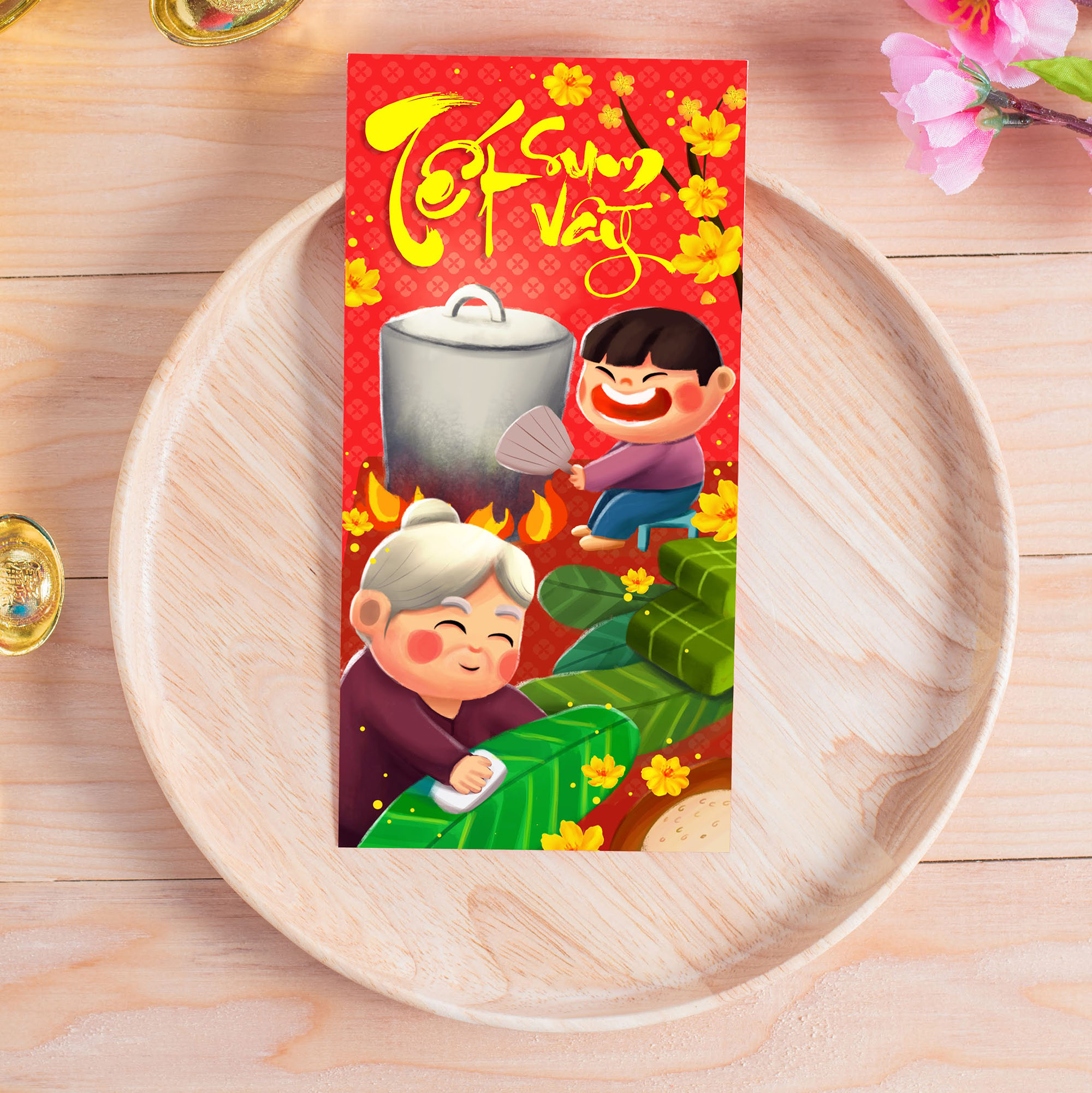 Combo 36 Bao Lì Xì - Mẫu Tết Sum Vầy