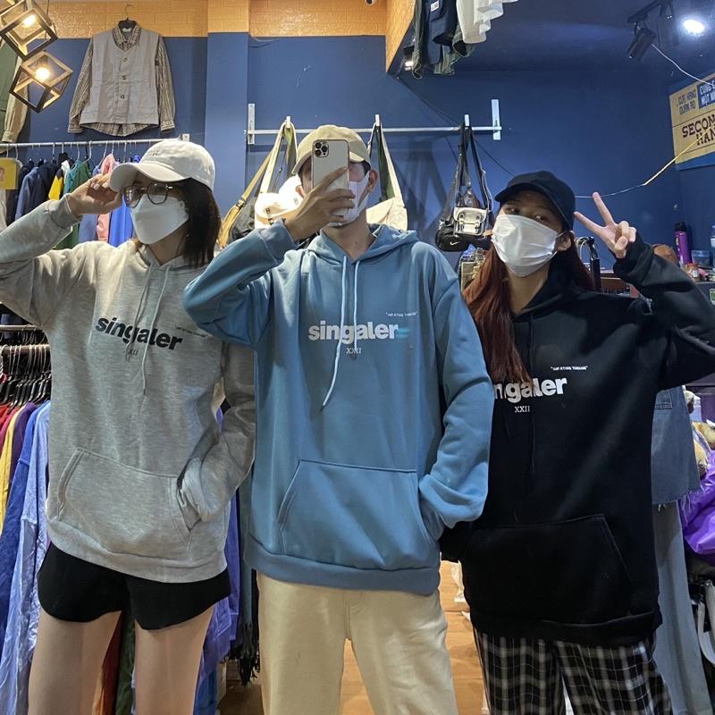NEW - ÁO HOODIE NỈ BÔNG IN CHỮ BASIC 3 MÀU ĐẸP LẮM