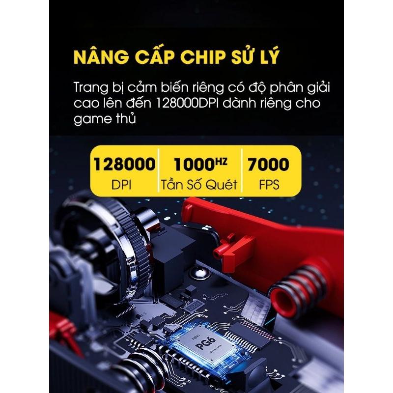Chuột máy tính gaming TEKKIN INPHIC PG6 có dây 12800 DPI 9 nút - hàng nhập khẩu