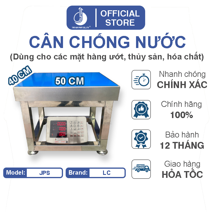 Cân Tính Tiền Chống Nước JPS - Mặt Bàn Cân 400x500MM