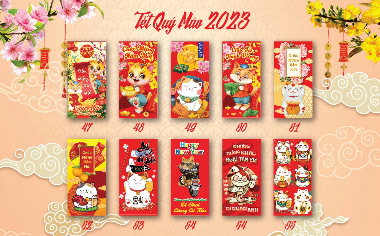 COMBO 1000 BAO LÌ XÌ TẾT VIỆT 2023