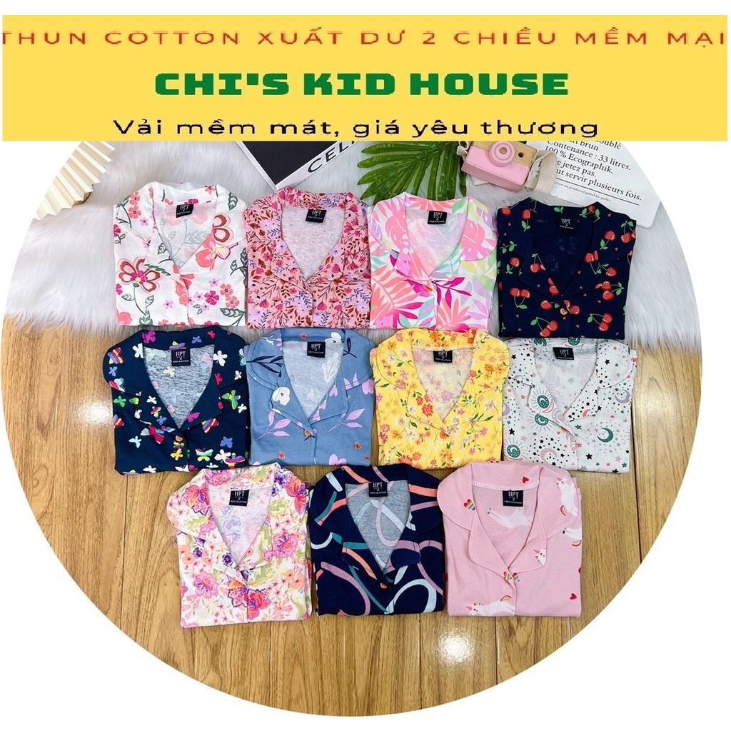 ĐỒ BỘ DÀI TAY/ PYJAMA THUN COTTON 2 CHIỀU XUẤT DƯ CHO BÉ MẶC NGỦ 9-25KG