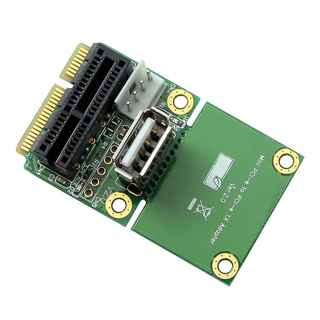PCI Express X1 to Mini PCIe Adapter Card Converter Support USB Device