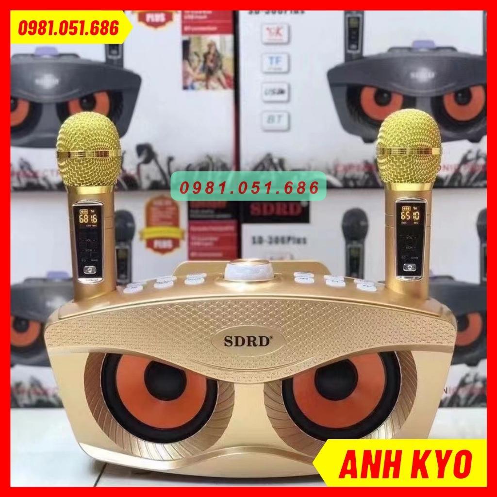 Loa karaoke bluetooth SD 306 Plus, Loa mắt cú, phiên bản cao cấp của SD 306, Tặng kèm 2 mic xách tay đi du lịch cực chất