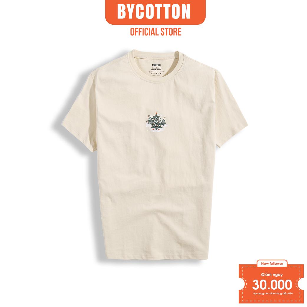 Áo Thun Ngắn Tay Cổ Tròn Nam BY COTTON Pine Trees Tee