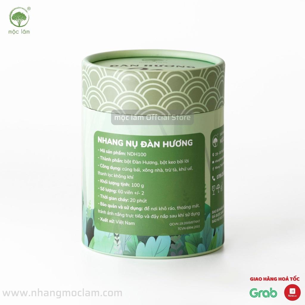 Nhang Nụ Đàn Hương 100g - 60 viên - Nhang Sạch cao cấp - Hương thơm dịu ngọt