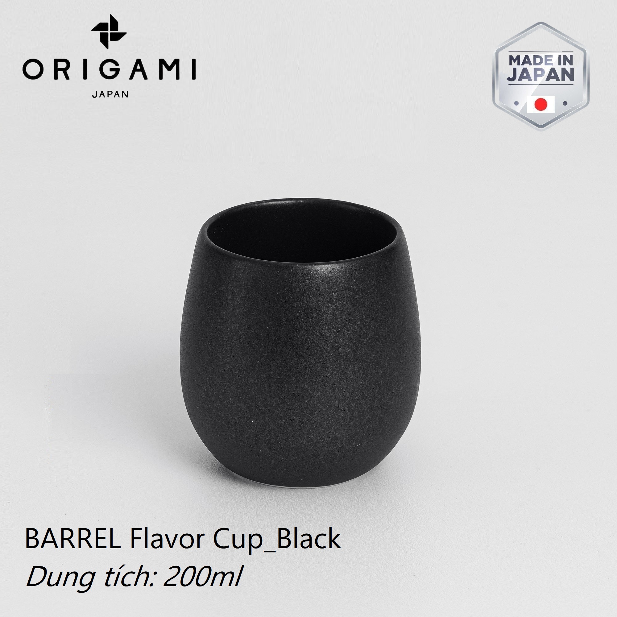 Ly sứ uống trà cà phê Origami Barrel Flavor Cup 200ml