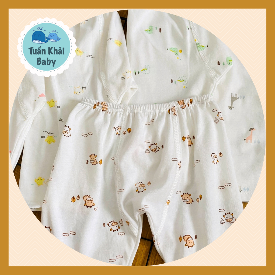 COMBO 5 Quần sơ sinh cotton cao cấp CUNCON | Mẫu Quần Dài Họa Tiết rã đáy | Size 1,2,3 cho bé sơ sinh - 9kg| Quần áo sơ sinh