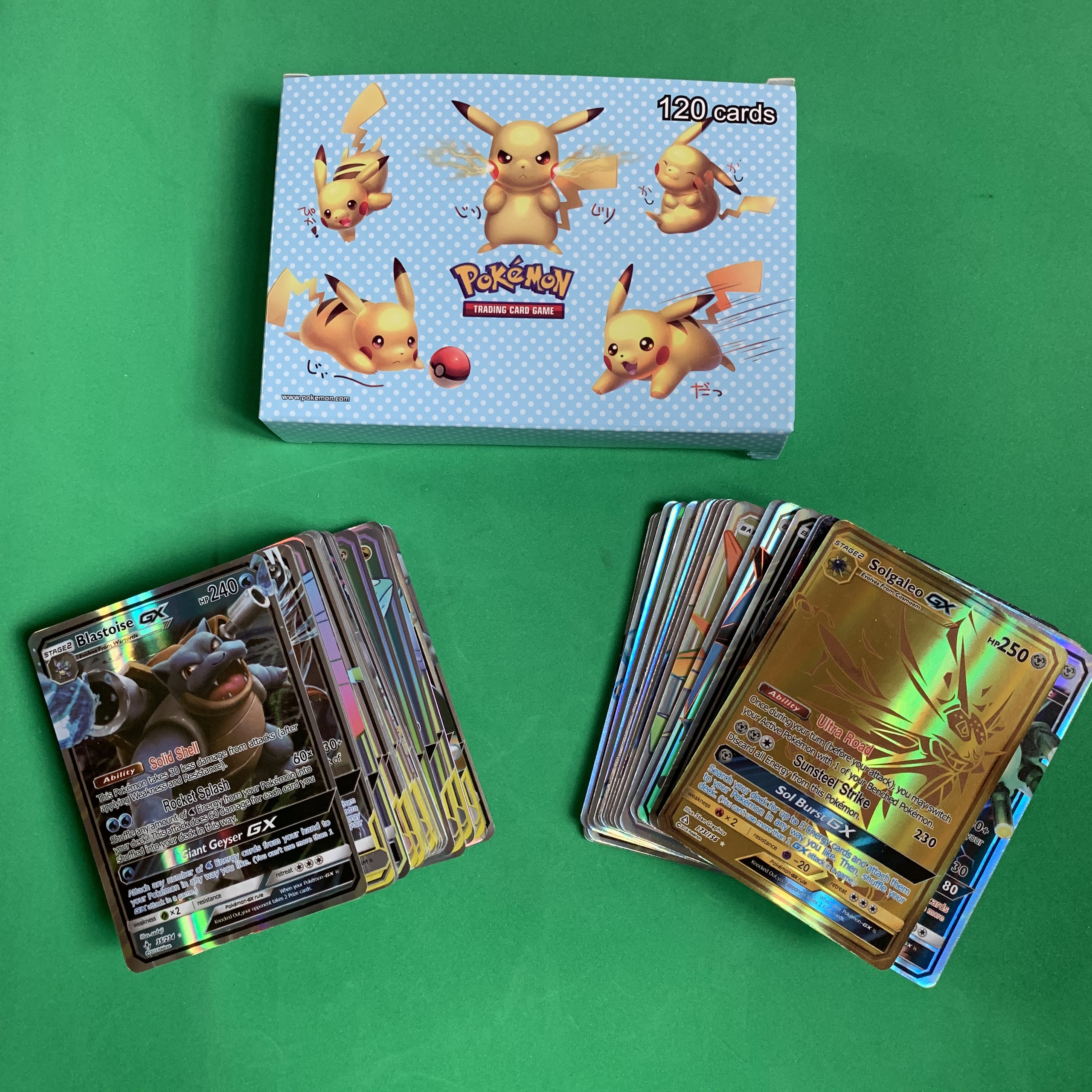 Bộ Thẻ Bài Pokemon 120 Thẻ (115Gx+5Mega) Chơi Đối Kháng New Đẹp