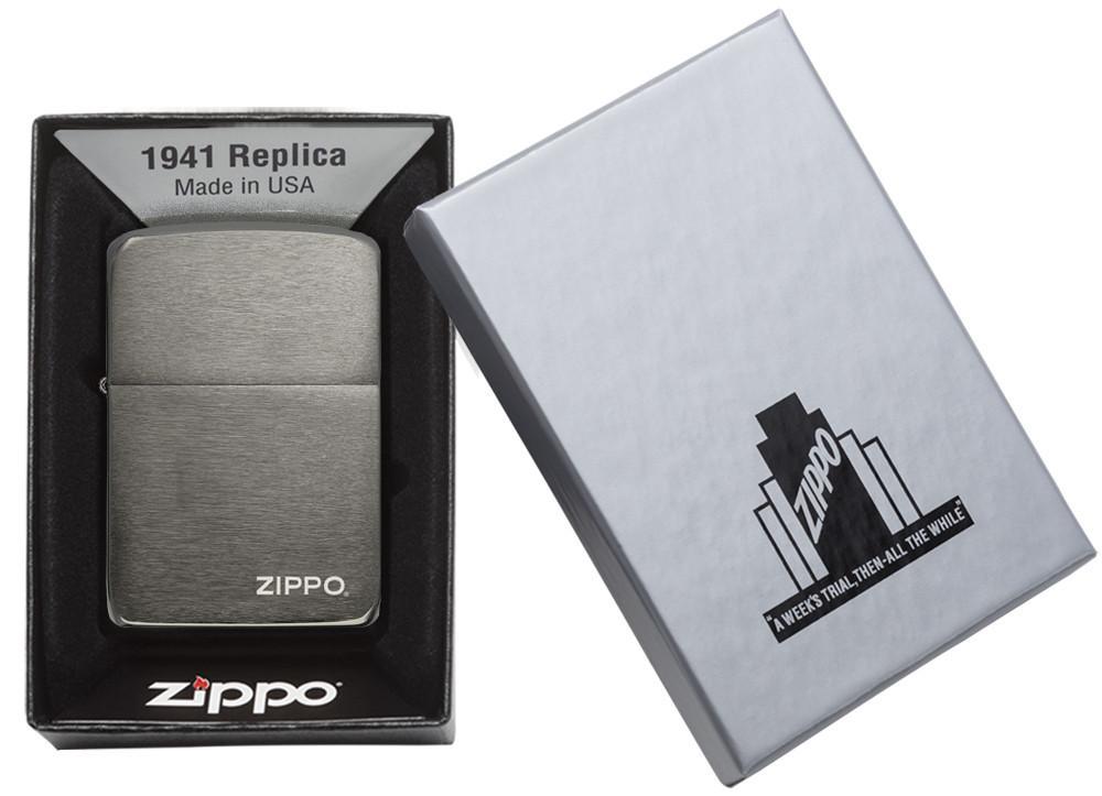 Bật Lửa Zippo Replica 1941 Black Ice with Logo 24485