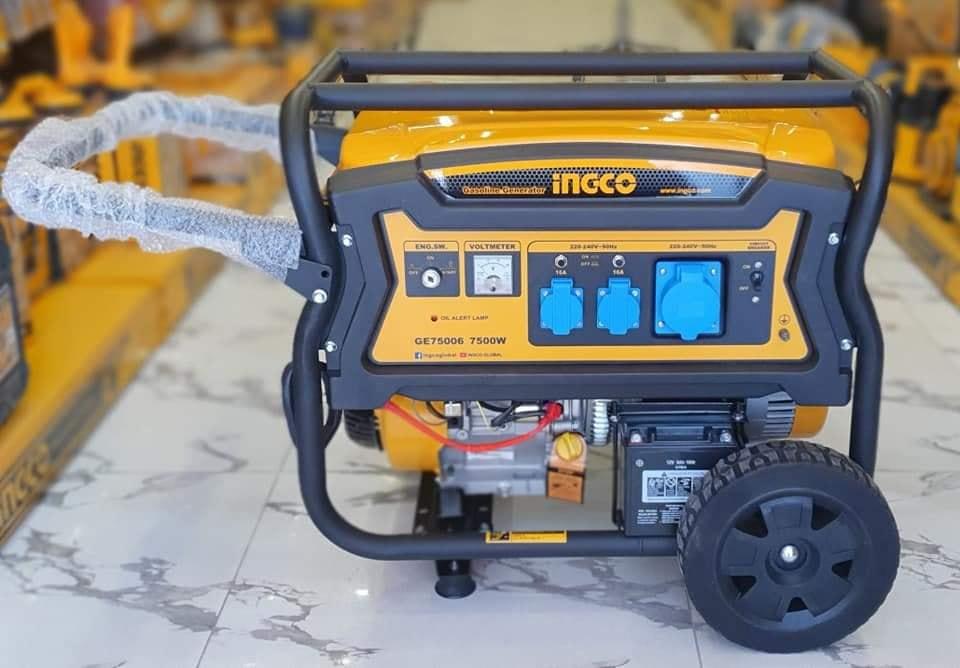 MÁY PHÁT ĐIỆN DÙNG XĂNG 4 THÌ OHV 7.5KW INGCO GE75006 - HÀNG CHÍNH HÃNG