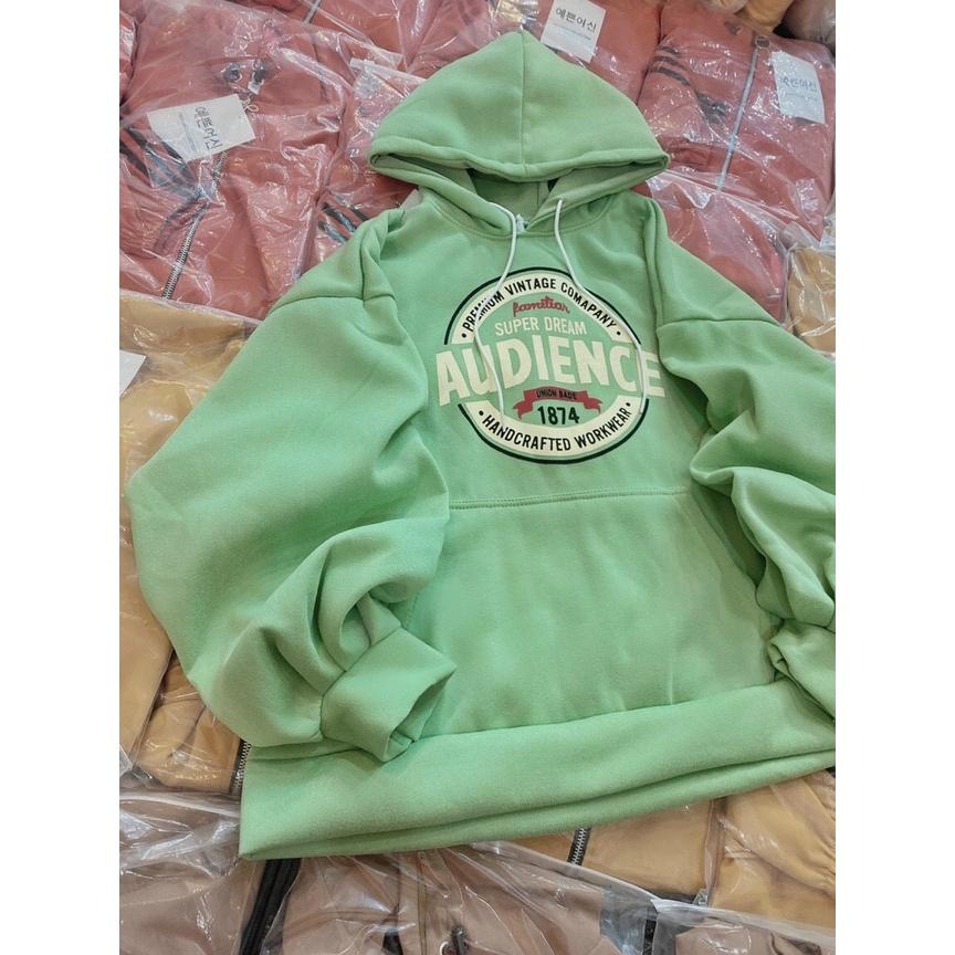 Áo Hoodie Tay Bồng In Audience Chất Đẹp Như Ảnh, Áo Khoác Nỉ Bông Tay Phồng In Sắc Nét Unisex Nam Nữ, áo khoác nỉ hoodie Form rộng ulzzang