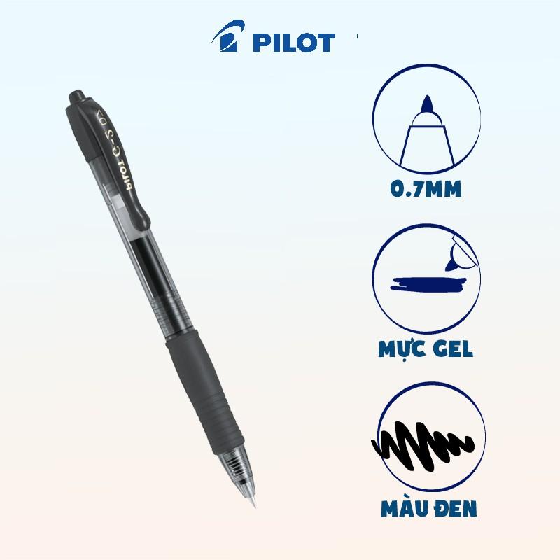 Bút gel Pilot G-2 mực đỏ, xanh, đen, tím BL-G2-5-R