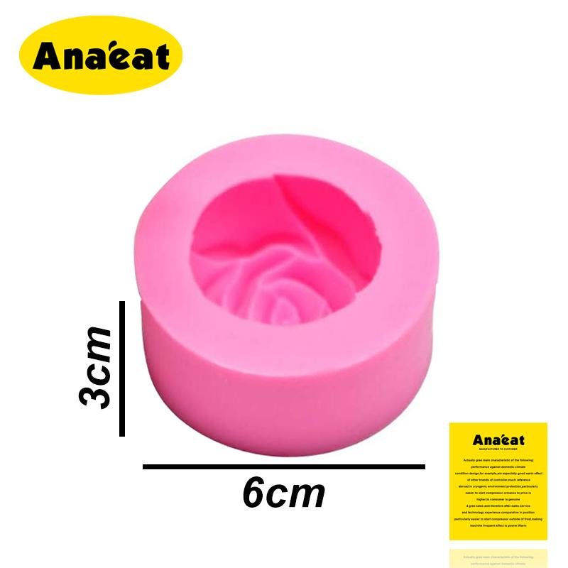 Khuôn Silicon ANAEAT Tạo Hình Hoa Hồng 3D Dùng Làm Xà Phòng/ Bánh/ Sô Cô La/ Kẹo Mềm Thủ Công DIY