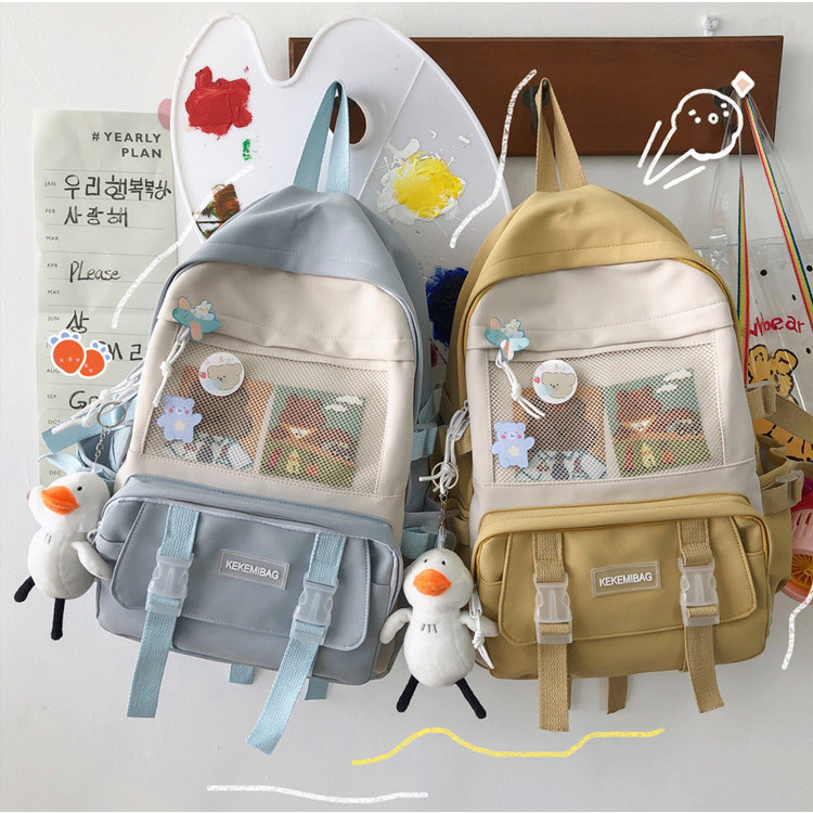 Balo đi học nữ Ulzzang KekemiBag thời trang 4 màu