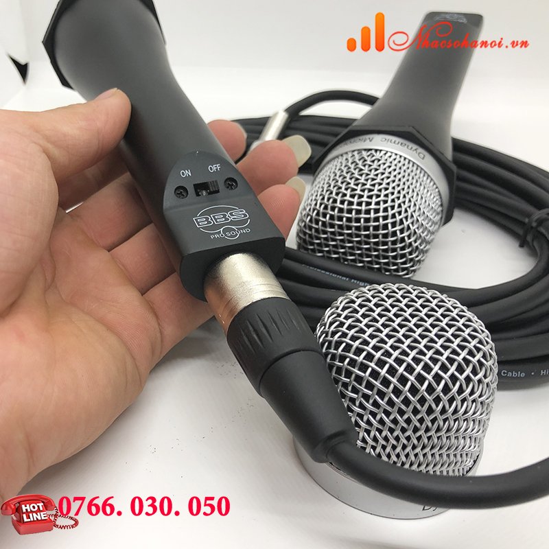 Micro BBS B8 - Có Dây - Mic Karaoke Rẻ Mà Chất - Hàng Chính Hãng