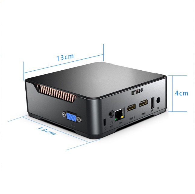 Máy tính mini PC BOX Mini Dual HDMI CPU J4125 Ram8G + 128Gb (tích hợp win 11Pro)