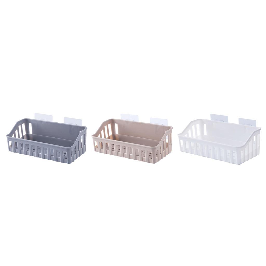 Kitchen Bathroom Wall Shower Shelf Storage Caddy Rack Self Adhesive Coffee