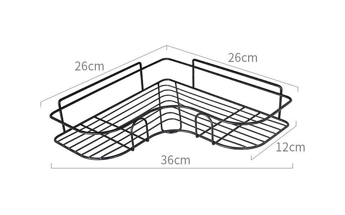 Giá Góc, Kệ Góc Treo Tường, Dán Tường Bằng Miếng Dính Cường Lực Siêu Chắc (Không Phải Khoan) Cho Nhà Tắm, Nhà Vệ Sinh, Nhà Bếp Thêm Gọn Gàng - Hàng Loại 1 Chính Hãng MINIIN - Tặng Kèm Miếng Rửa Bát Silicon