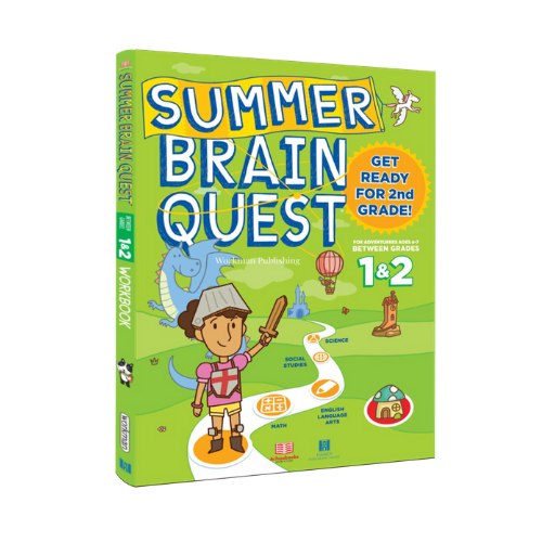Sách summer brain quest 1&2 phát triển tư duy iq cho bé - in màu