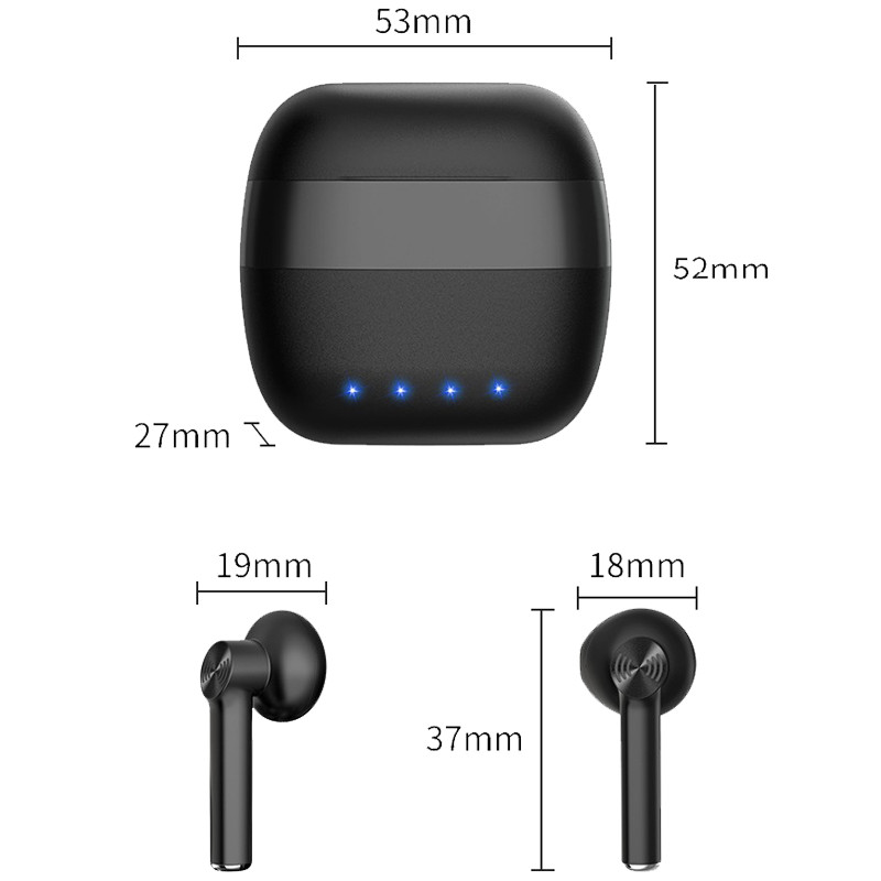 Tai Nghe Bluetooth PKCB Pro True Wireless Smart Touch Bluetooth V5.0 - Hàng Chính Hãng VN/A